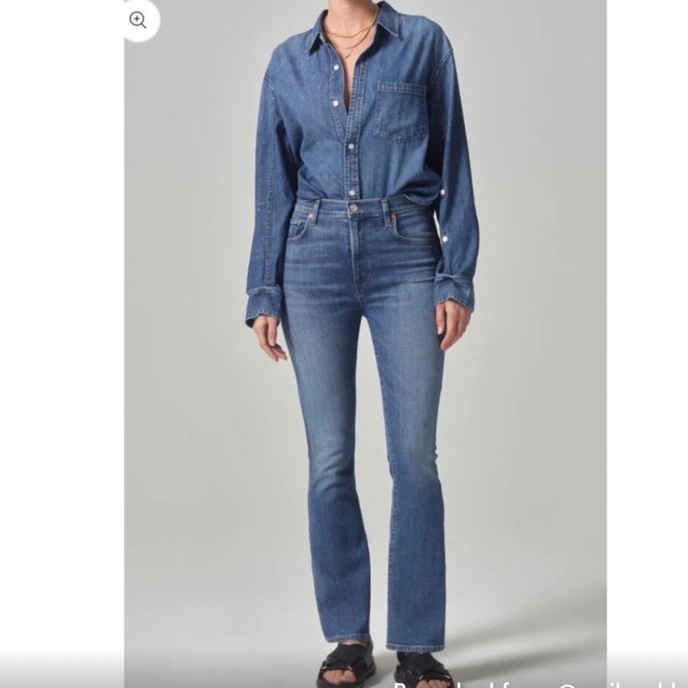 Citizens Of Humanity Lilah Blue Boot Cut Jeans